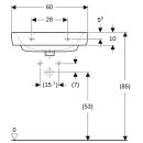 Geberit 501639001 Renova Plan Waschtisch, 60x48cm