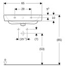 Geberit 501642001 Renova Plan Waschtisch, 65x48cm