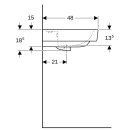 Geberit 501644008 Renova Plan Waschtisch, 70x48cm