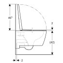 Geberit 501664008 iCon Set Wand-WC mit WC-Sitz, Rimfree