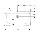 Geberit 501690001 Renova Plan Waschtisch, 75x48cm