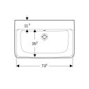 Geberit 501692001 Renova Plan Waschtisch, 75x48cm