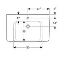 Geberit 501694008 Renova Plan WT mit Ablagefl., 75x48cm