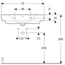 Geberit 501694008 Renova Plan WT mit Ablagefl., 75x48cm