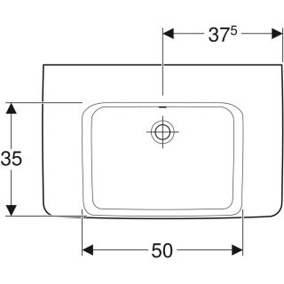 Geberit 501696001 Renova Plan WT mit Ablagefl., 75x48cm