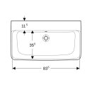 Geberit 501700001 Renova Plan Waschtisch, 85x48cm
