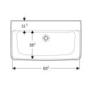 Geberit 501701001 Renova Plan Waschtisch, 85x48cm