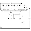 Geberit 501702008 Renova Plan WT mit Ablagefl., 90x48cm