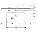 Geberit 501703008 Renova Plan WT mit Ablagefl., 90x48cm