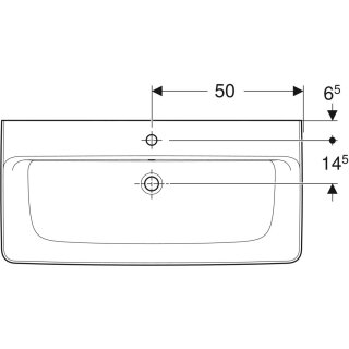 Geberit 501706001 Renova Plan Waschtisch, 100x48cm