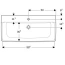 Geberit 501707001 Renova Plan Waschtisch, 100x48cm