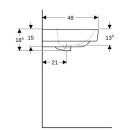 Geberit 501713001 Renova Plan Doppelwaschtisch 130x48cm