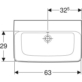 Geberit 501716001 Renova Compact Waschtisch, 65x40cm