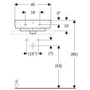 Geberit 501718001 Renova Plan Aufsatz-HWB 45x34cm