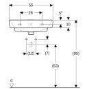 Geberit 501720001 Renova Plan Aufsatzwaschtisch 55x44cm