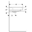 Geberit 501722001 Renova Plan Aufsatzwaschtisch 60x48cm