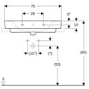 Geberit 501725008 Renova Plan Aufsatzwaschtisch 75x48cm