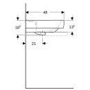 Geberit 501725008 Renova Plan Aufsatzwaschtisch 75x48cm