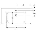 Geberit 501728008 Renova Plan Aufsatz-WT mit Ablagefl.
