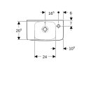 Geberit 501730018 Renova Compact HWB, verk.Ausld.,Ablg.