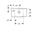 Geberit 501731011 Renova Compact HWB, projection r&eacute;duite
