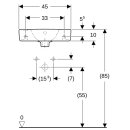 Geberit 501731011 Renova Compact HWB, projection r&eacute;duite