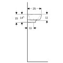Geberit 501731011 Renova Compact HWB, projection r&eacute;duite