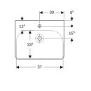 Geberit 501732001 Smyle Square Waschtisch, 60x48cm