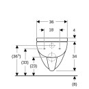 Geberit 501758001 Renova Plan Set Wand-WC mit WC-Sitz