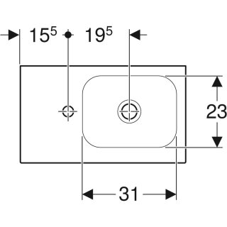 Geberit 501833001 iCon Light Handwaschbecken 53x31cm