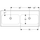 Geberit 501838004 iCon Light Doppelwaschtisch 120x48cm