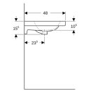 Geberit 501838008 iCon Light Doppelwaschtisch 120x48cm
