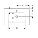Geberit 501839001 iCon Light Waschtisch 75x48cm