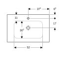 Geberit 501839005 iCon Light Waschtisch 75x48cm