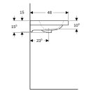 Geberit 501839008 iCon Light Waschtisch 75x48cm