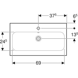 Geberit 501842002 iCon Light WT 75x42cm, verk. Ausld.