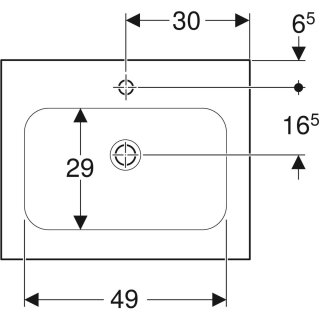 Geberit 501843001 iCon Möbelwaschtisch 60x48cm