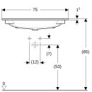 Geberit 501844002 iCon M&ouml;belwaschtisch 75x48cm