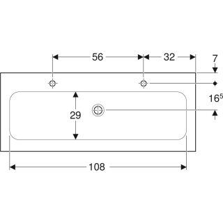 Geberit 501846001 iCon Möbelwaschtisch 120x48cm