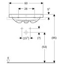 Geberit 501847004 iCon Light Aufsatzwaschtisch 60x48cm