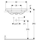 Geberit 501847007 iCon Light Aufsatzwaschtisch 60x48cm