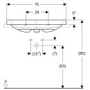 Geberit 501848001 iCon Light Aufsatzwaschtisch 75x48cm