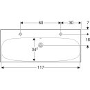 Geberit 501880001 Acanto Waschtisch 120x48cm