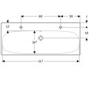 Geberit 501880001 Acanto Waschtisch 120x48cm