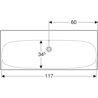 Geberit 501880003 Acanto Waschtisch 120x48cm