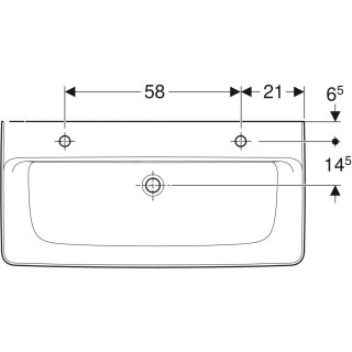 Geberit 501883008 Renova Plan Waschtisch 100x48cm