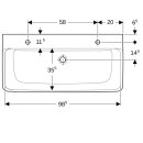 Geberit 501883008 Renova Plan Waschtisch 100x48cm