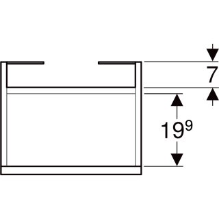 Geberit 501902JR1 Renova Plan US für HWB, 1 Tür