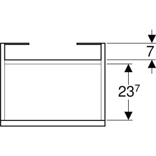 Geberit 501903001 Renova Plan US für HWB, 1 Tür