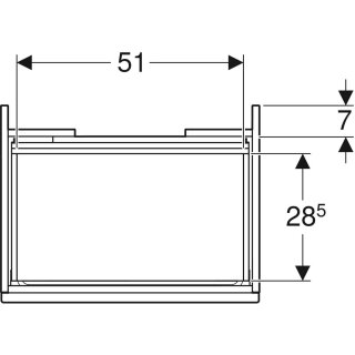 Geberit 501906JR1 Renova Plan US f. WT, mit 1 Schublade